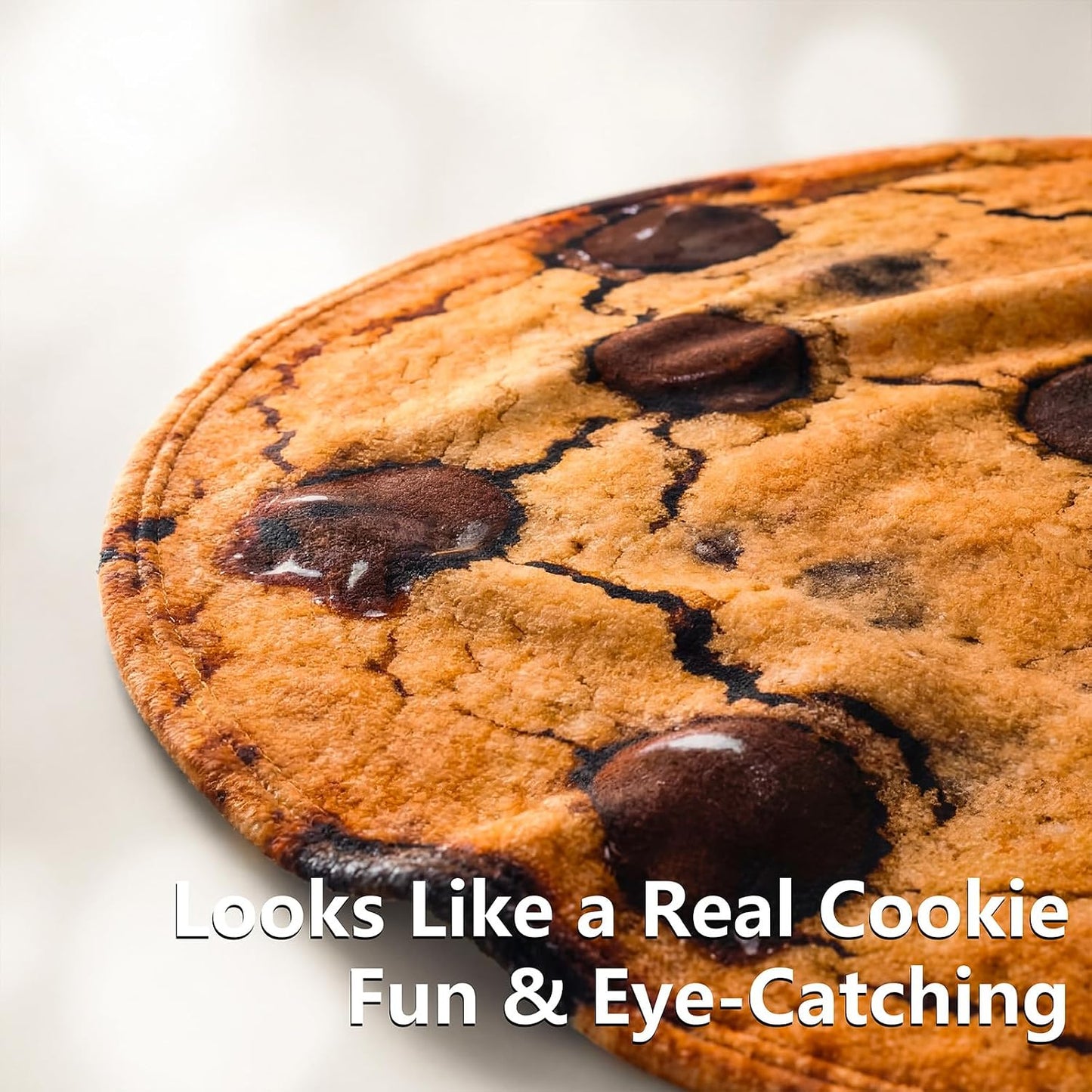 Chocolate Cookies Printed Throw Blanket, Realistic Funny Food Blanket for Adults and Kids, 300GSM Soft Throw for Couch, Sofa, Bed, Fun Home Decor for All Seasons, 60 Inches