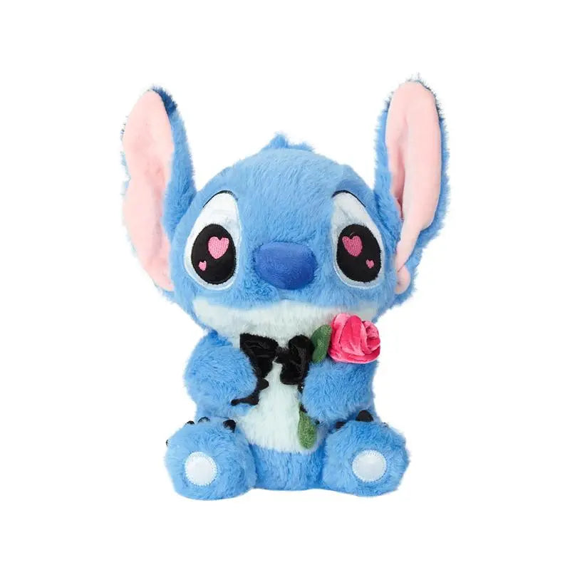 Disney Stitch Sitting Plush Figure, Cute Mint Green Seated Stuffed Doll, Soft Fluffy Stitch Toy, Adorable Gift for Kids & Friends