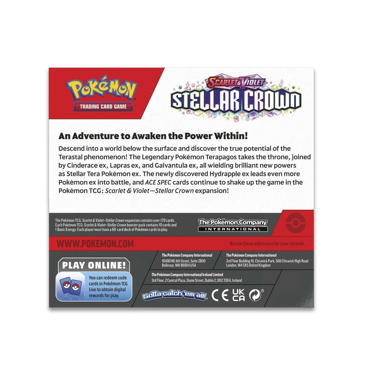 Pokemon Trading Card Game: Scarlet and Violet Stellar Crown Booster Box 36 Count