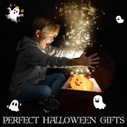 Cute Halloween Pumpkin Night Light Rechargeable for Nursery Bedroom