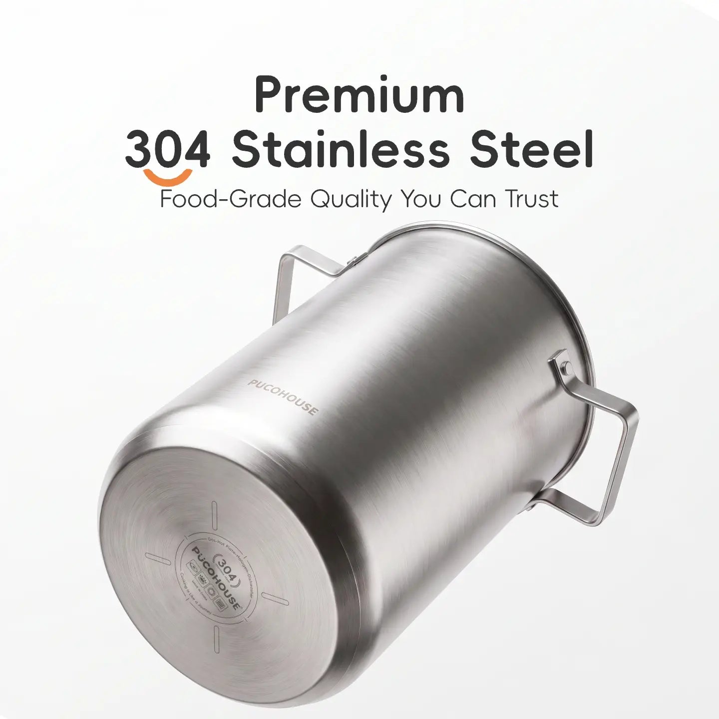 PUCOHOUSE 304 Stainless Steel Deep Stock Pot with Mesh Strainer Basket, Korean Japanese Style Multi-Purpose Asparagus Pot for Spaghetti, Deep Frying Skewers, Blanching Seafood Veggies, All Stovetops Compatible Induction Gas Electric Cookware