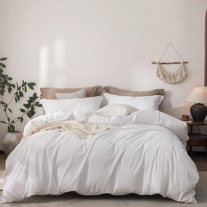 White Queen Comforter Set 3Pcs White Bedding Comforter Sets