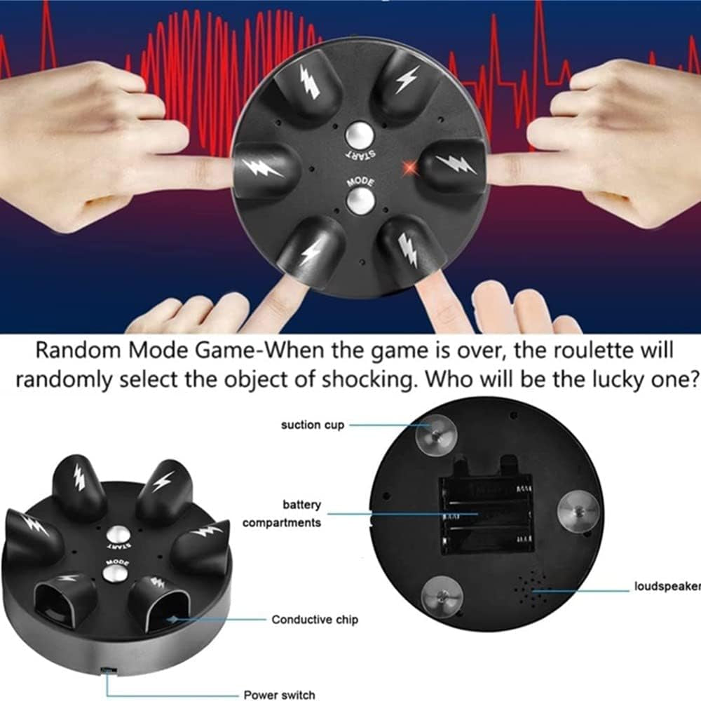 Upgrade Electric Shock Polygraph,Finger Shock Game Shocking Roulette Truth or Dare Game Party Analyzer Consoles Gifts,Spoof Prank Props Truth Polygraph