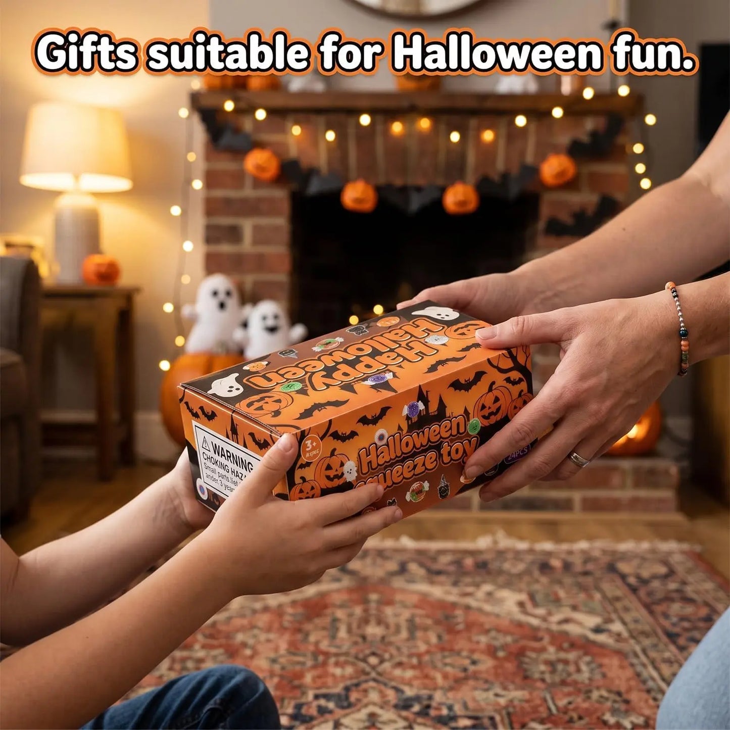 24 Pack Halloween Squishy Toys for Kids, Kawaii Mini Stress Balls, Soft Sensory Fidget Squeeze Toys, Bulk Party Favors, Trick-Or-Treat Goodie Bag Fillers, Halloween Decorations & Gifts