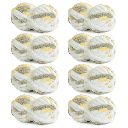 HOMBYS Tie-Dye Chunky Chenille Yarn - 8-Pack Super Bulky Crafting Supplies for Hand Knitting, Oversized Crochet Projects, DIY Crafts with Softness, Maker Flowers Mini Gift Garland, Chunky Yarn, Oversized Crochet Yarn -- Ornament