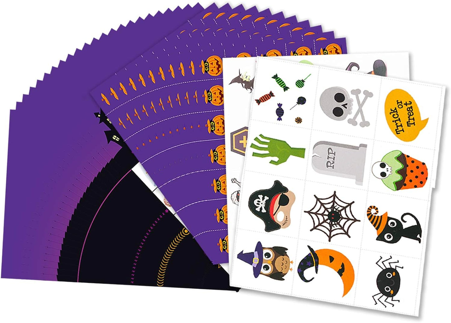 Halloween Bingo Game for 24 Players, Party Games for Kids Classroom