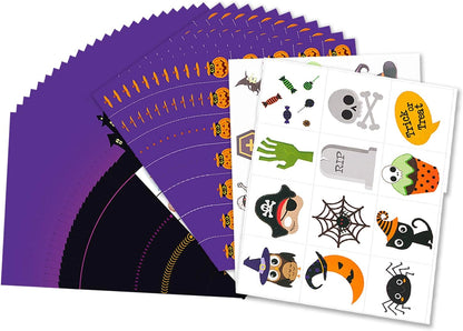 Halloween Bingo Game for 24 Players, Party Games for Kids Classroom