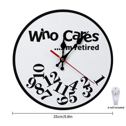 10-12 Inch DIY Funny Retirement Wall Clock, Easy-Assemble Novelty Clock with Silent Movement, Humorous Home & Room Decor for Office Man Cave, Analog Clock