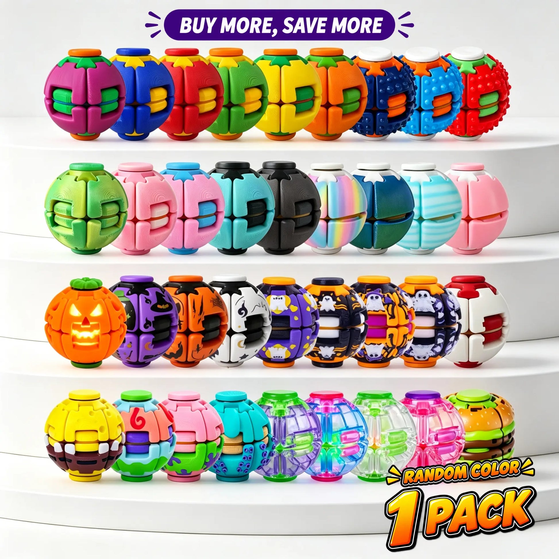 Hotfree Hamburger Transformable Fidget Ball Toy with Press & Spin Function, Handheld Sensory Fidget Gyro Toy, Pocket Stress Relief Tool, Anxiety Calming Fidget Spinner, Focus Aid for ADHD, Desk Fidget Gadget for Adults & Teens