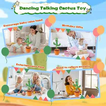 Dancing Talking Cactus Toy, Singing Cactus Baby Toy Stuffed Animals