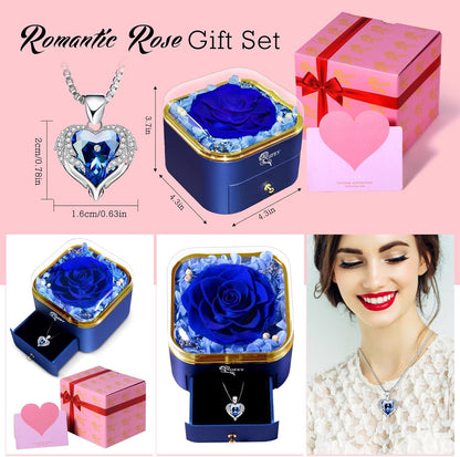 Rose Gifts for Mom, Preserved Eternal Flowers Rose Gifts for Women Wife Girlfriend on Mothers Day Anniversary Birthday Gifts for Women