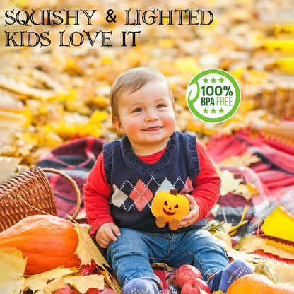 Cute Halloween Pumpkin Night Light Rechargeable for Nursery Bedroom