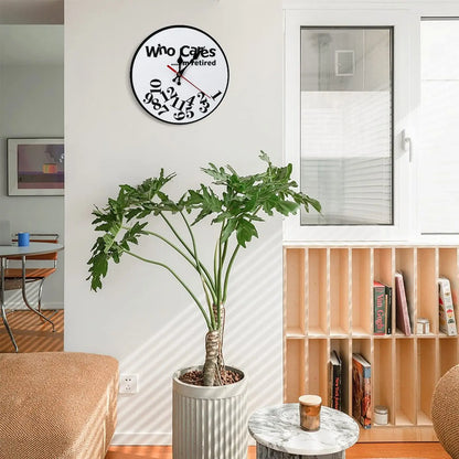10-12 Inch DIY Funny Retirement Wall Clock, Easy-Assemble Novelty Clock with Silent Movement, Humorous Home & Room Decor for Office Man Cave, Analog Clock