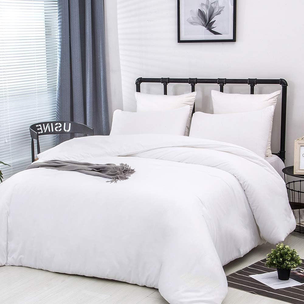 White Queen Comforter Set 3Pcs White Bedding Comforter Sets