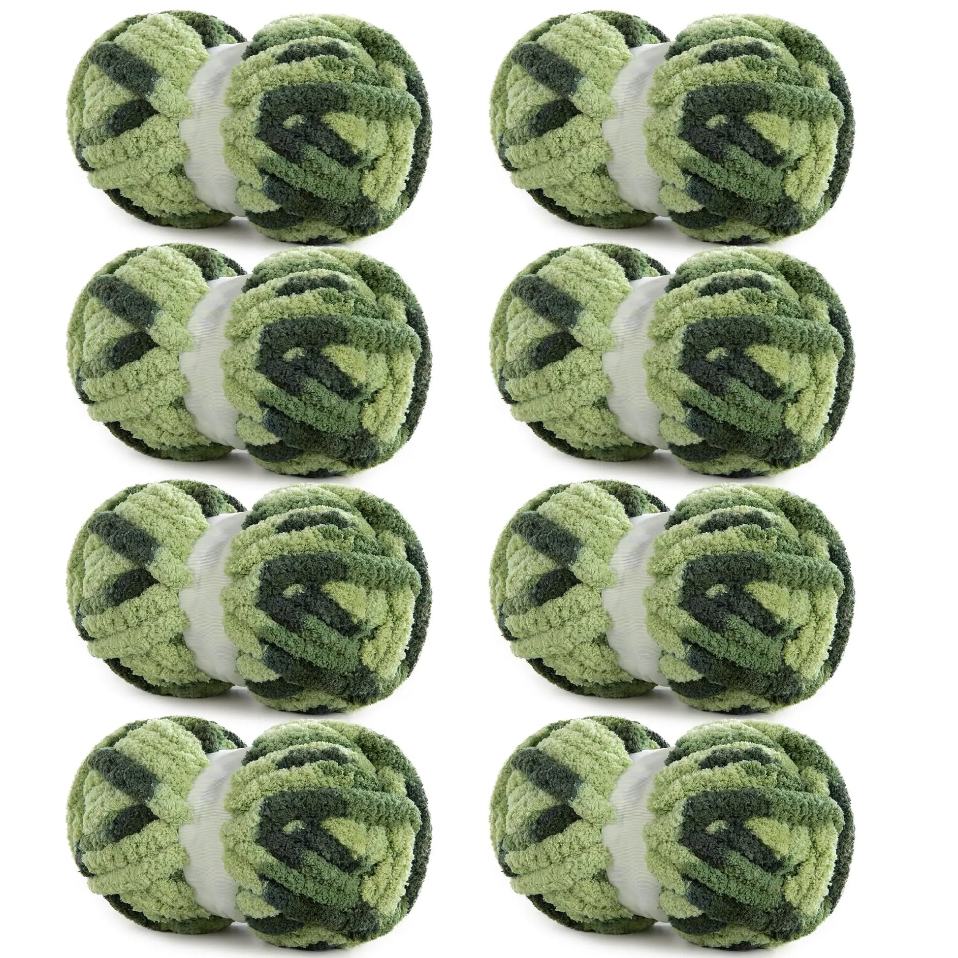 HOMBYS Tie-Dye Chunky Chenille Yarn - 8-Pack Super Bulky Crafting Supplies for Hand Knitting, Oversized Crochet Projects, DIY Crafts with Softness, Maker Flowers Mini Gift Garland, Chunky Yarn, Oversized Crochet Yarn -- Ornament