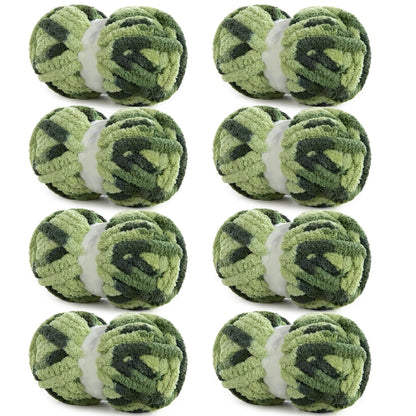 HOMBYS Tie-Dye Chunky Chenille Yarn - 8-Pack Super Bulky Crafting Supplies for Hand Knitting, Oversized Crochet Projects, DIY Crafts with Softness, Maker Flowers Mini Gift Garland, Chunky Yarn, Oversized Crochet Yarn -- Ornament