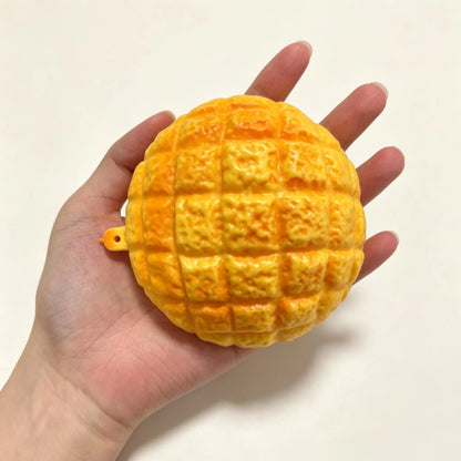[ASMR Pineapple Bun Squishy] Slight Crunchy Food Squishies Toy Stress Relief Fidget Toy-Slight Crunchy Fidget Toy with Building Blocks inside for Stress Relief Halloween / Haunted