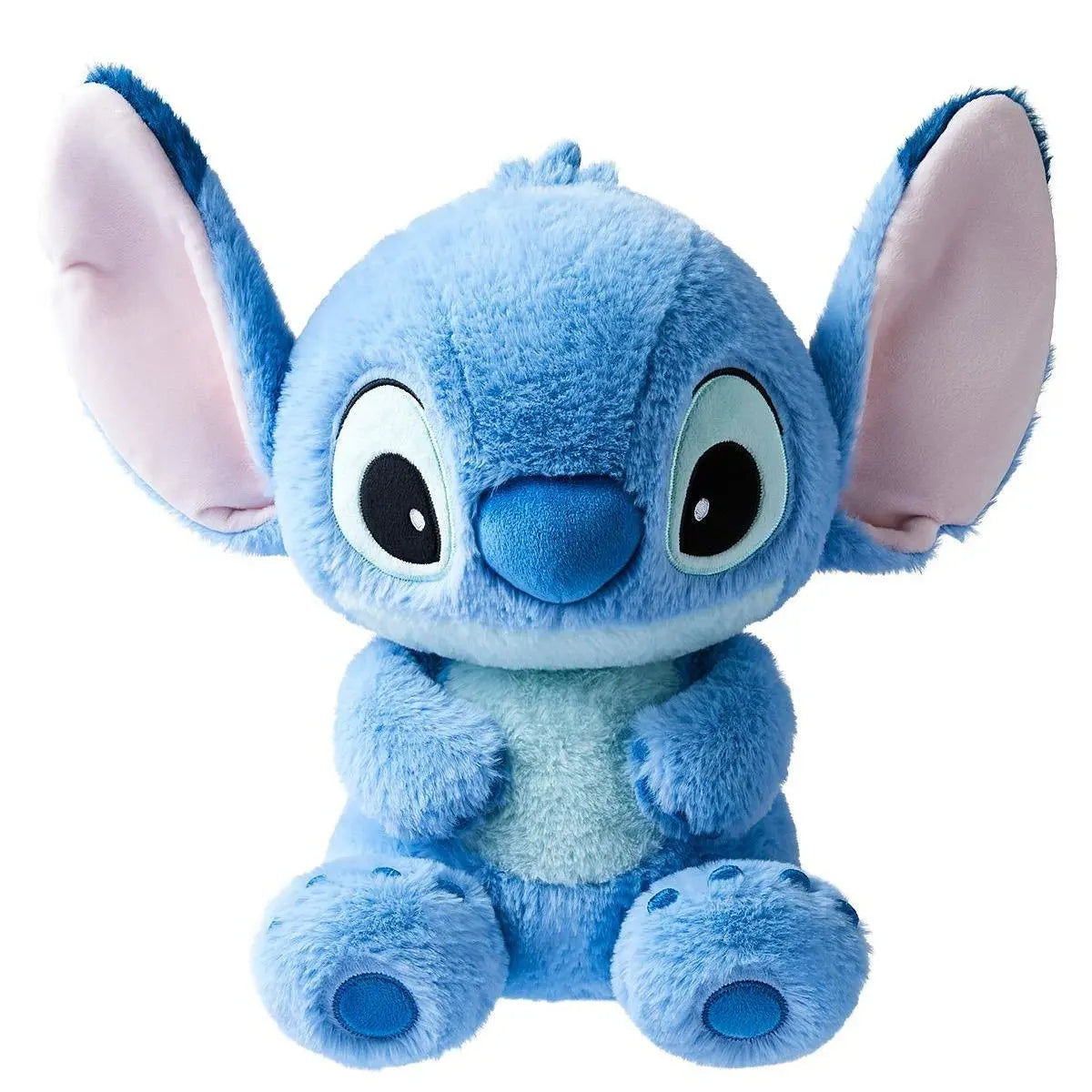 Disney Stitch Sitting Plush Figure, Cute Mint Green Seated Stuffed Doll, Soft Fluffy Stitch Toy, Adorable Gift for Kids & Friends