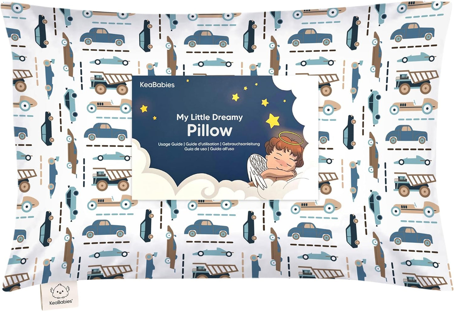 Toddler Pillow with Pillowcase, 13X18 My Little Dreamy Pillow (Vroom)