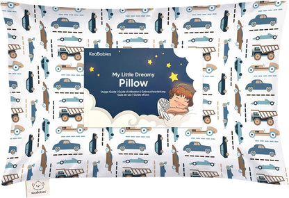Toddler Pillow with Pillowcase, 13X18 My Little Dreamy Pillow (Vroom)