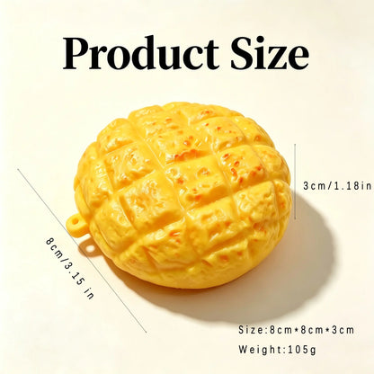[ASMR Pineapple Bun Squishy] Slight Crunchy Food Squishies Toy Stress Relief Fidget Toy-Slight Crunchy Fidget Toy with Building Blocks inside for Stress Relief Halloween / Haunted