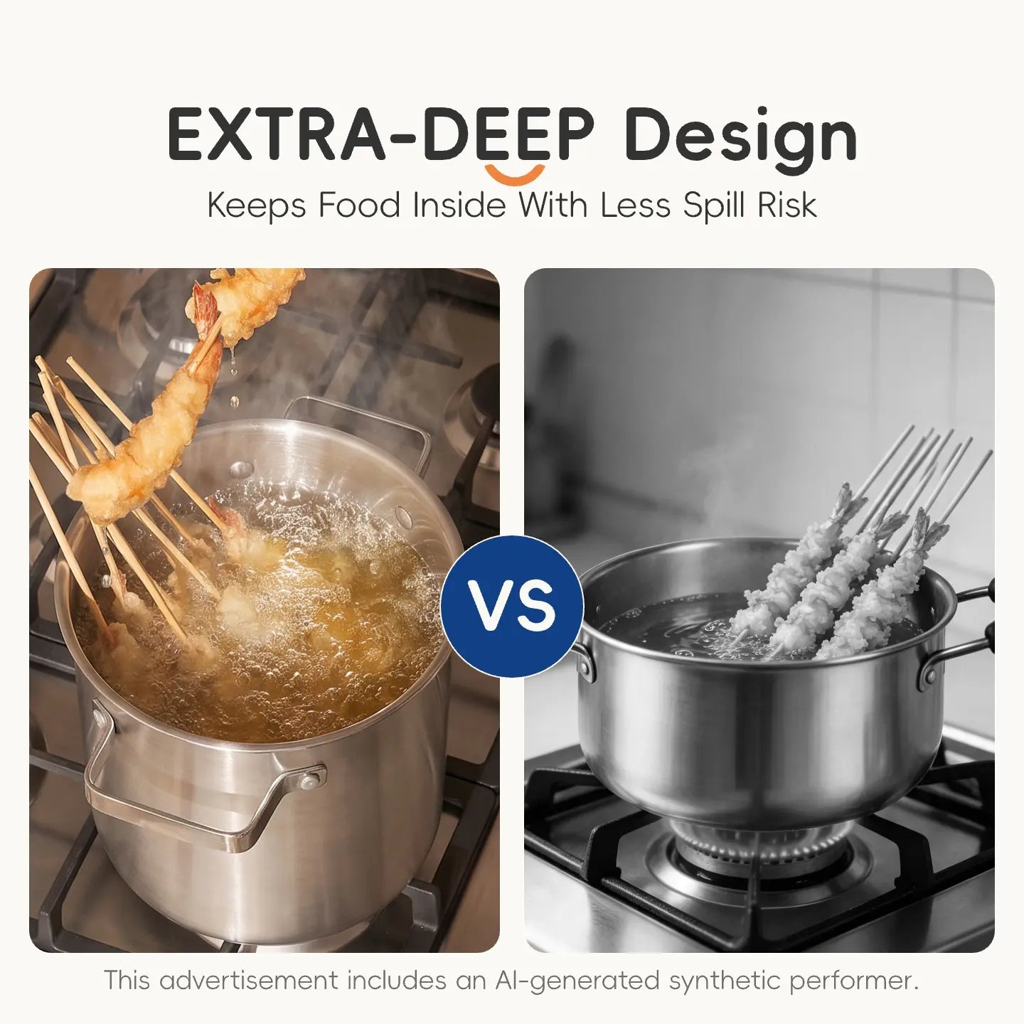 PUCOHOUSE 304 Stainless Steel Deep Stock Pot with Mesh Strainer Basket, Korean Japanese Style Multi-Purpose Asparagus Pot for Spaghetti, Deep Frying Skewers, Blanching Seafood Veggies, All Stovetops Compatible Induction Gas Electric Cookware