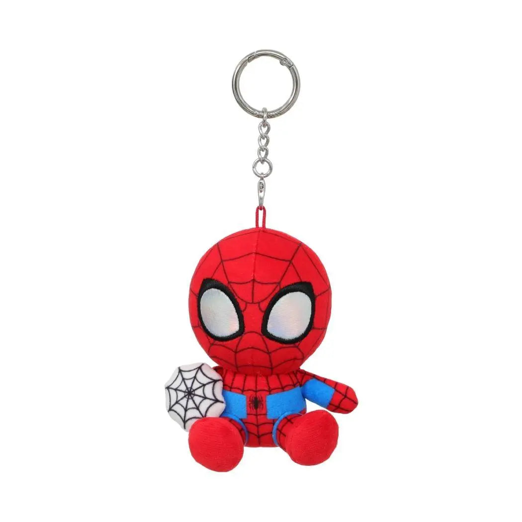 Marvel Spider-Man Plush Keychain, Official Spider-Man Character Plush Charm, Cute Hanging Bag Accessory, Collectible Gift for Marvel Fans, Keychain for Purse, Cute Figure, Bag Charms