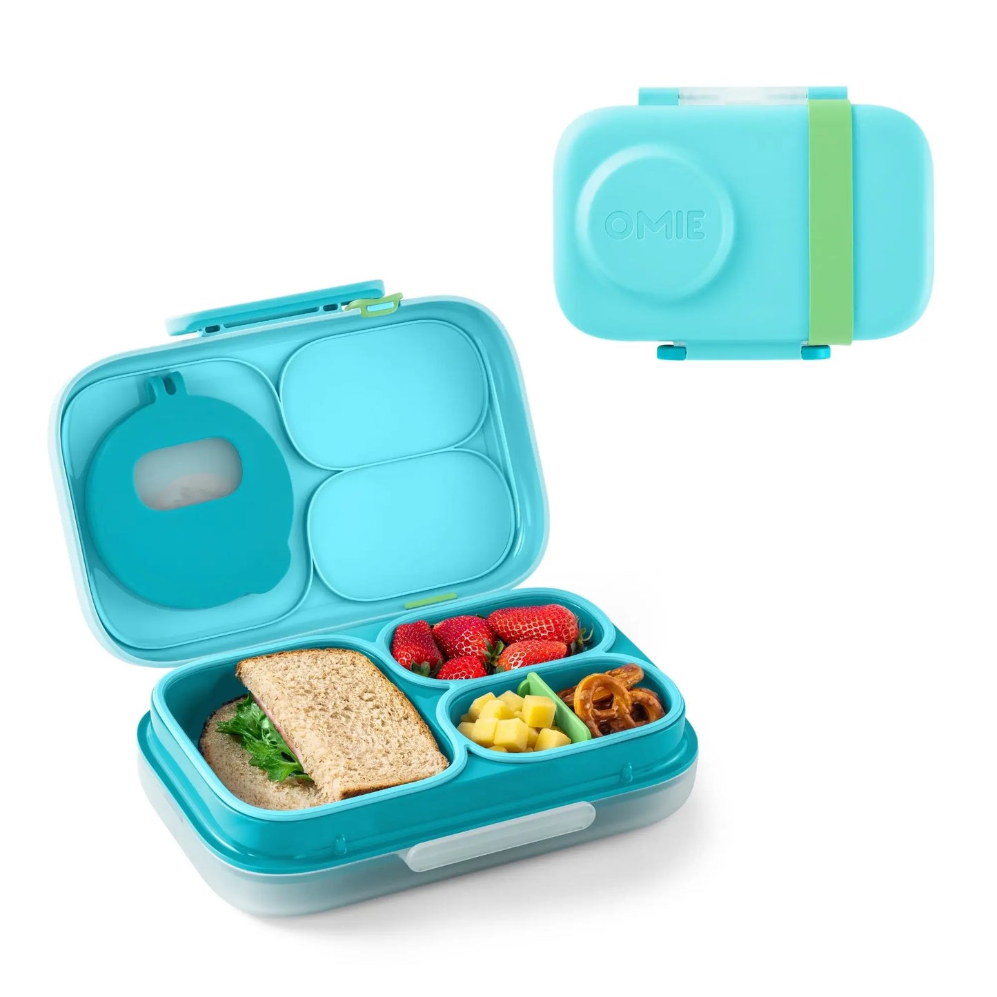 OMIE Omiebox Lite - Lightweight Plastic Rectangular Single Unit Cold-Lunch Bento Box, Kitchenware Lunch Boxes (TTS), Tableware