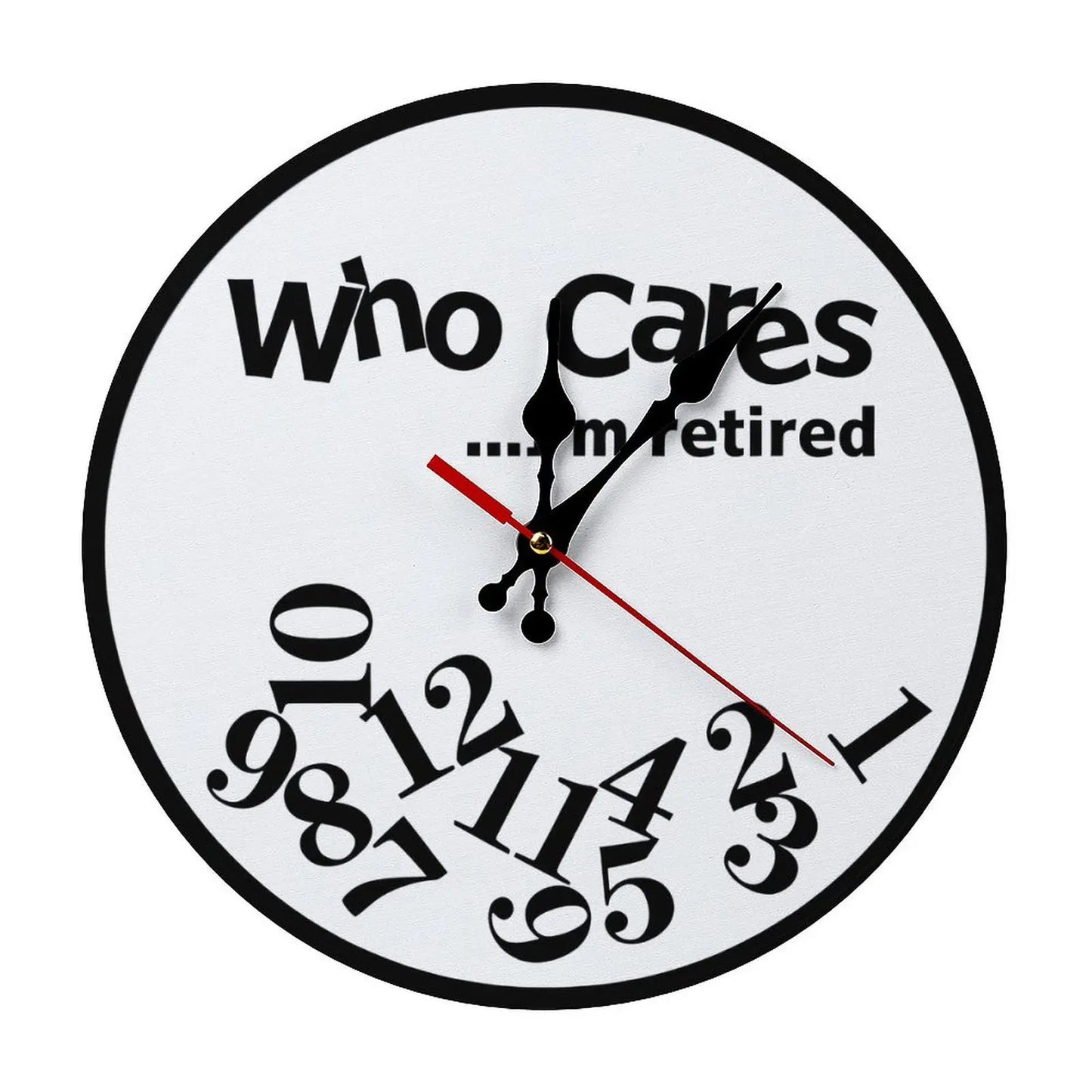 10-12 Inch DIY Funny Retirement Wall Clock, Easy-Assemble Novelty Clock with Silent Movement, Humorous Home & Room Decor for Office Man Cave, Analog Clock