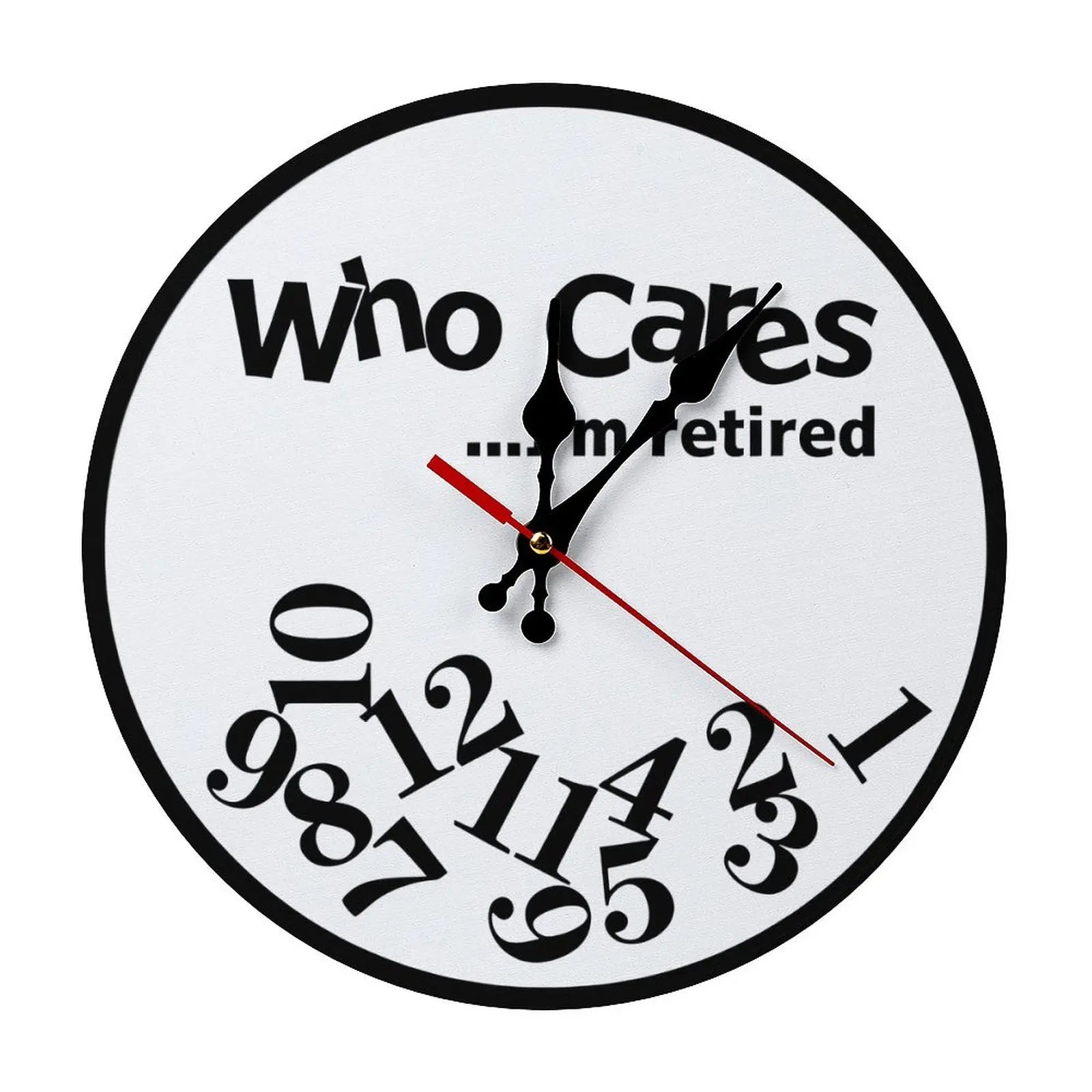 10-12 Inch DIY Funny Retirement Wall Clock, Easy-Assemble Novelty Clock with Silent Movement, Humorous Home & Room Decor for Office Man Cave, Analog Clock