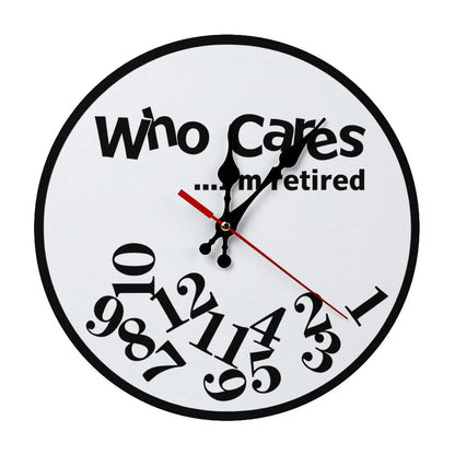 10-12 Inch DIY Funny Retirement Wall Clock, Easy-Assemble Novelty Clock with Silent Movement, Humorous Home & Room Decor for Office Man Cave, Analog Clock