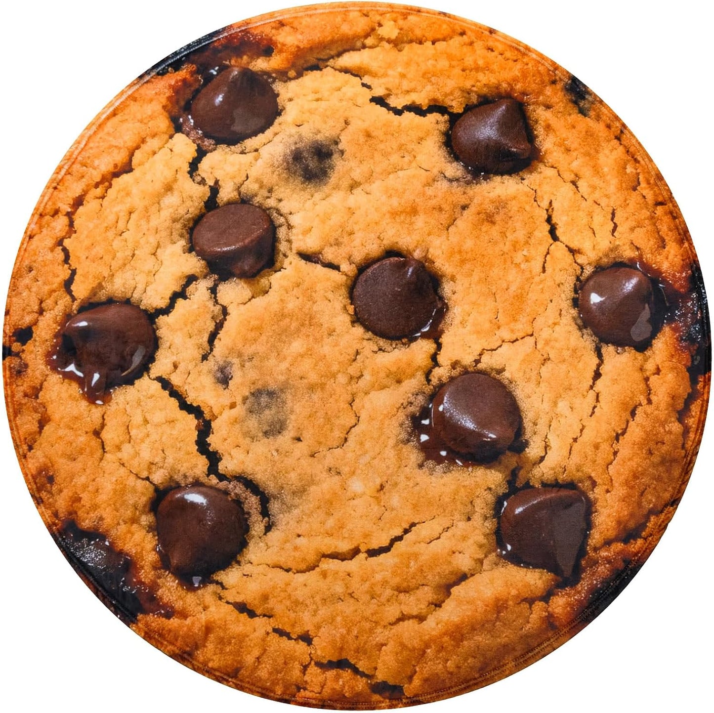 Chocolate Cookies Printed Throw Blanket, Realistic Funny Food Blanket for Adults and Kids, 300GSM Soft Throw for Couch, Sofa, Bed, Fun Home Decor for All Seasons, 60 Inches