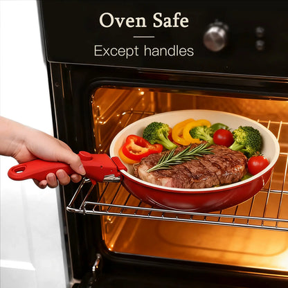 Gipp Non-Stick Cookware Set (5/11/21-Piece) with Detachable Handle, Frying Pan, Saucepan, Lid, Silicone Details, Induction Compatible, Oven Safe for RV Kitchen Use