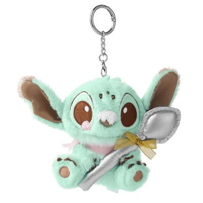 Disney Stitch Sitting Plush Figure, Cute Mint Green Seated Stuffed Doll, Soft Fluffy Stitch Toy, Adorable Gift for Kids & Friends