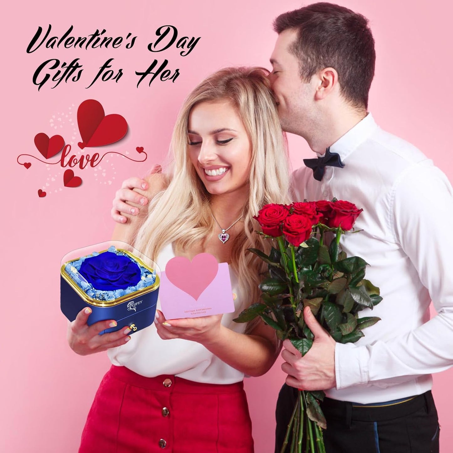 Rose Gifts for Mom, Preserved Eternal Flowers Rose Gifts for Women Wife Girlfriend on Mothers Day Anniversary Birthday Gifts for Women