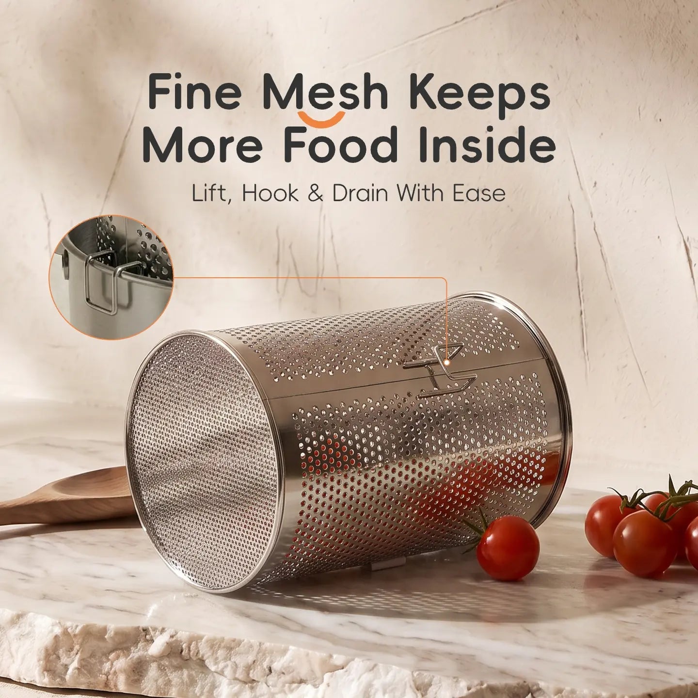 PUCOHOUSE 304 Stainless Steel Deep Stock Pot with Mesh Strainer Basket, Korean Japanese Style Multi-Purpose Asparagus Pot for Spaghetti, Deep Frying Skewers, Blanching Seafood Veggies, All Stovetops Compatible Induction Gas Electric Cookware