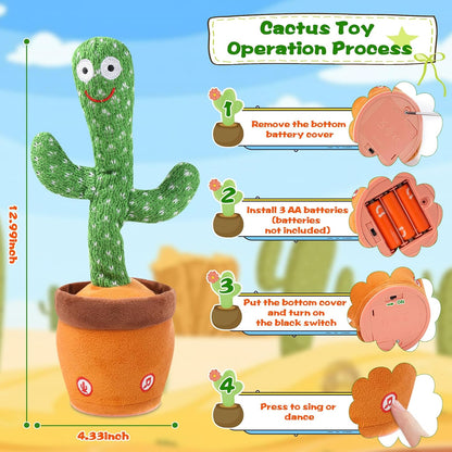 Dancing Talking Cactus Toy, Singing Cactus Baby Toy Stuffed Animals