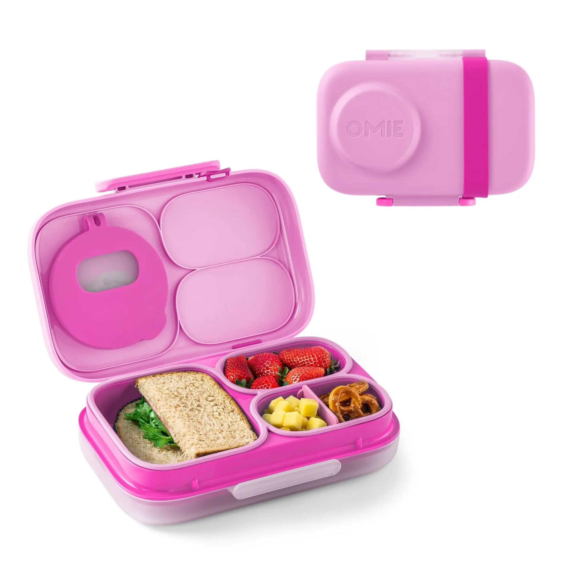 OMIE Omiebox Lite - Lightweight Plastic Rectangular Single Unit Cold-Lunch Bento Box, Kitchenware Lunch Boxes (TTS), Tableware