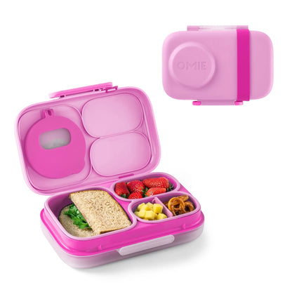 OMIE Omiebox Lite - Lightweight Plastic Rectangular Single Unit Cold-Lunch Bento Box, Kitchenware Lunch Boxes (TTS), Tableware