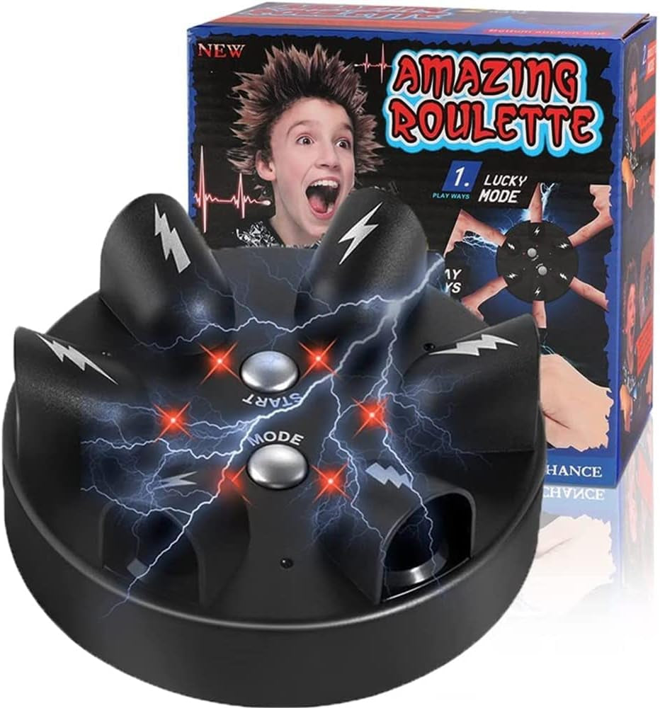 Upgrade Electric Shock Polygraph,Finger Shock Game Shocking Roulette Truth or Dare Game Party Analyzer Consoles Gifts,Spoof Prank Props Truth Polygraph