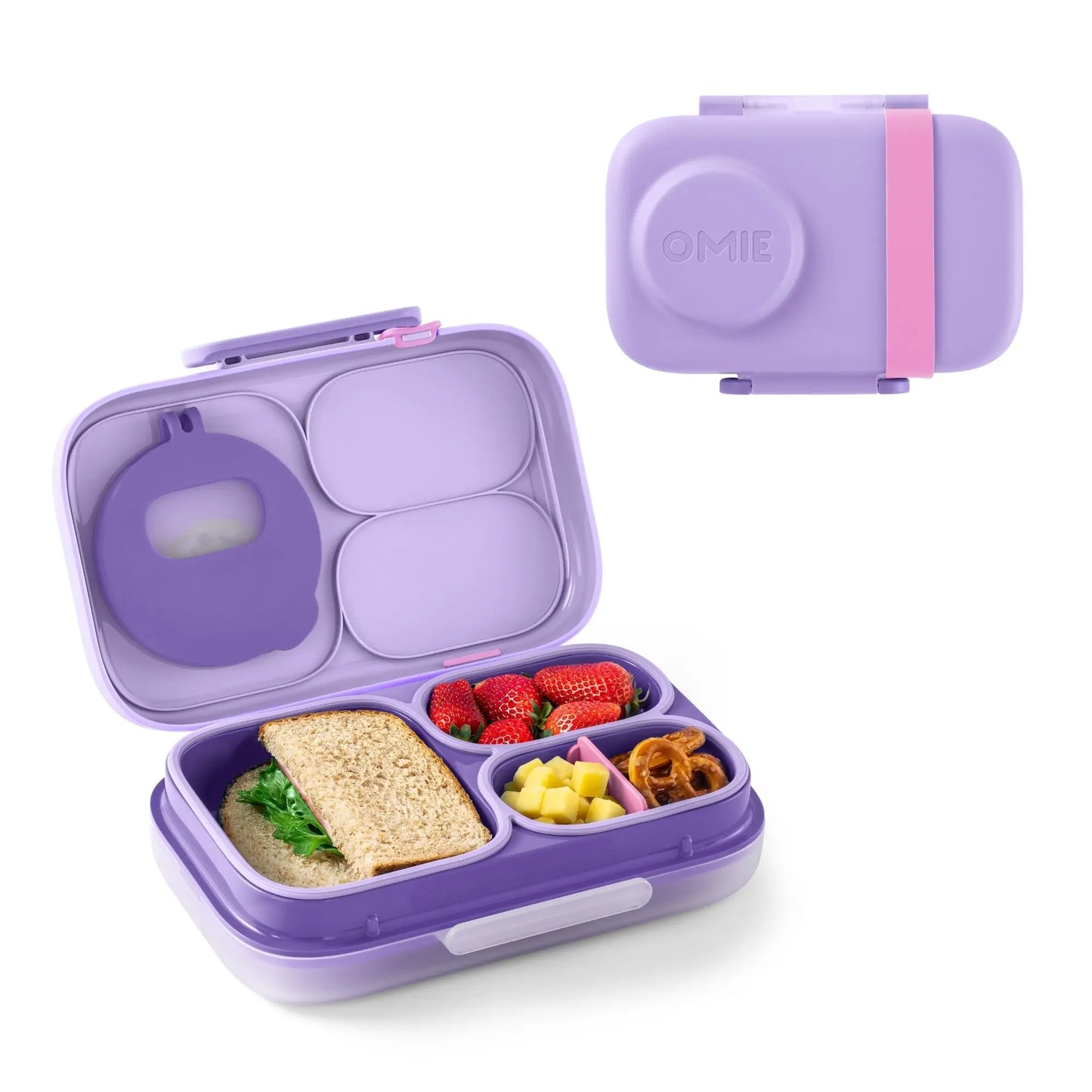 OMIE Omiebox Lite - Lightweight Plastic Rectangular Single Unit Cold-Lunch Bento Box, Kitchenware Lunch Boxes (TTS), Tableware