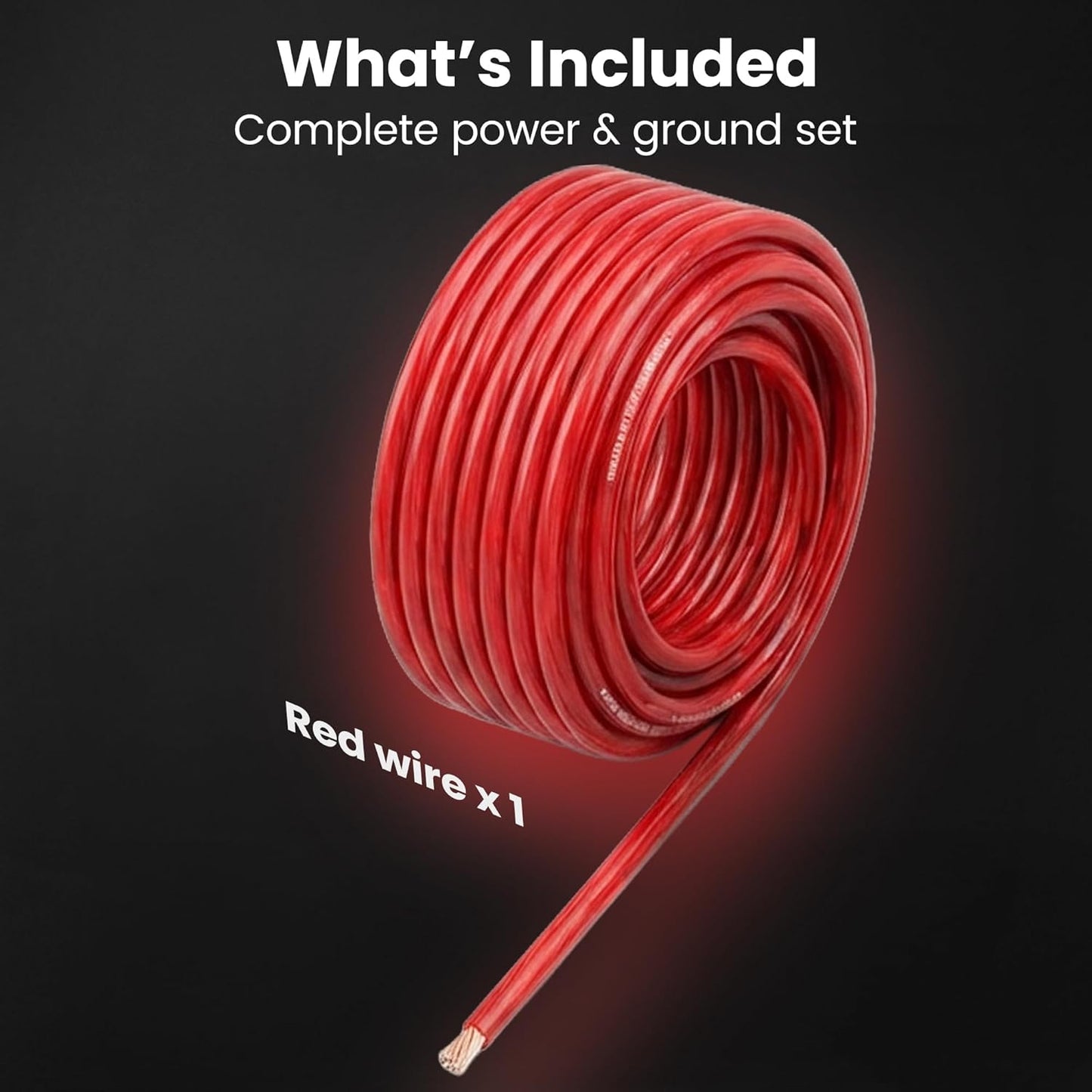 Earit 0 Gauge Wire, 1/0 Battery Cable, CCA Red Power Wire, 25FT