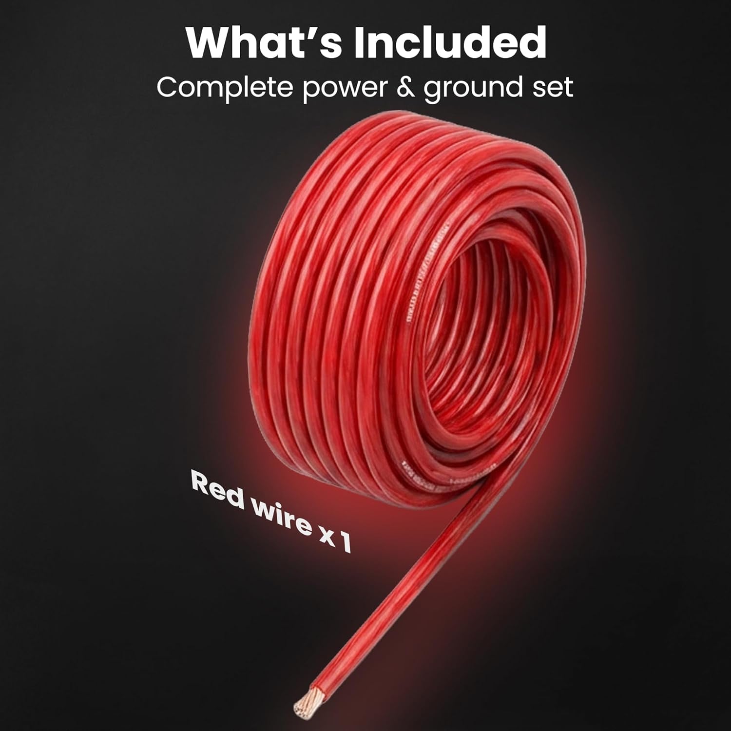 Earit 0 Gauge Wire, 1/0 Battery Cable, CCA Red Power Wire, 25FT