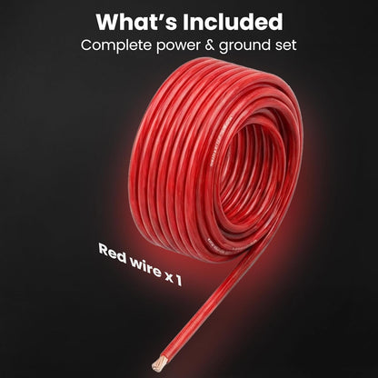 Earit 0 Gauge Wire, 1/0 Battery Cable, CCA Red Power Wire, 25FT