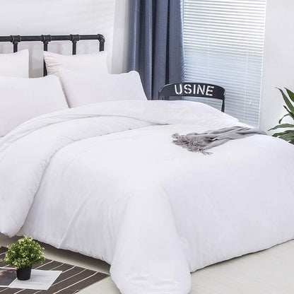 White Queen Comforter Set 3Pcs White Bedding Comforter Sets