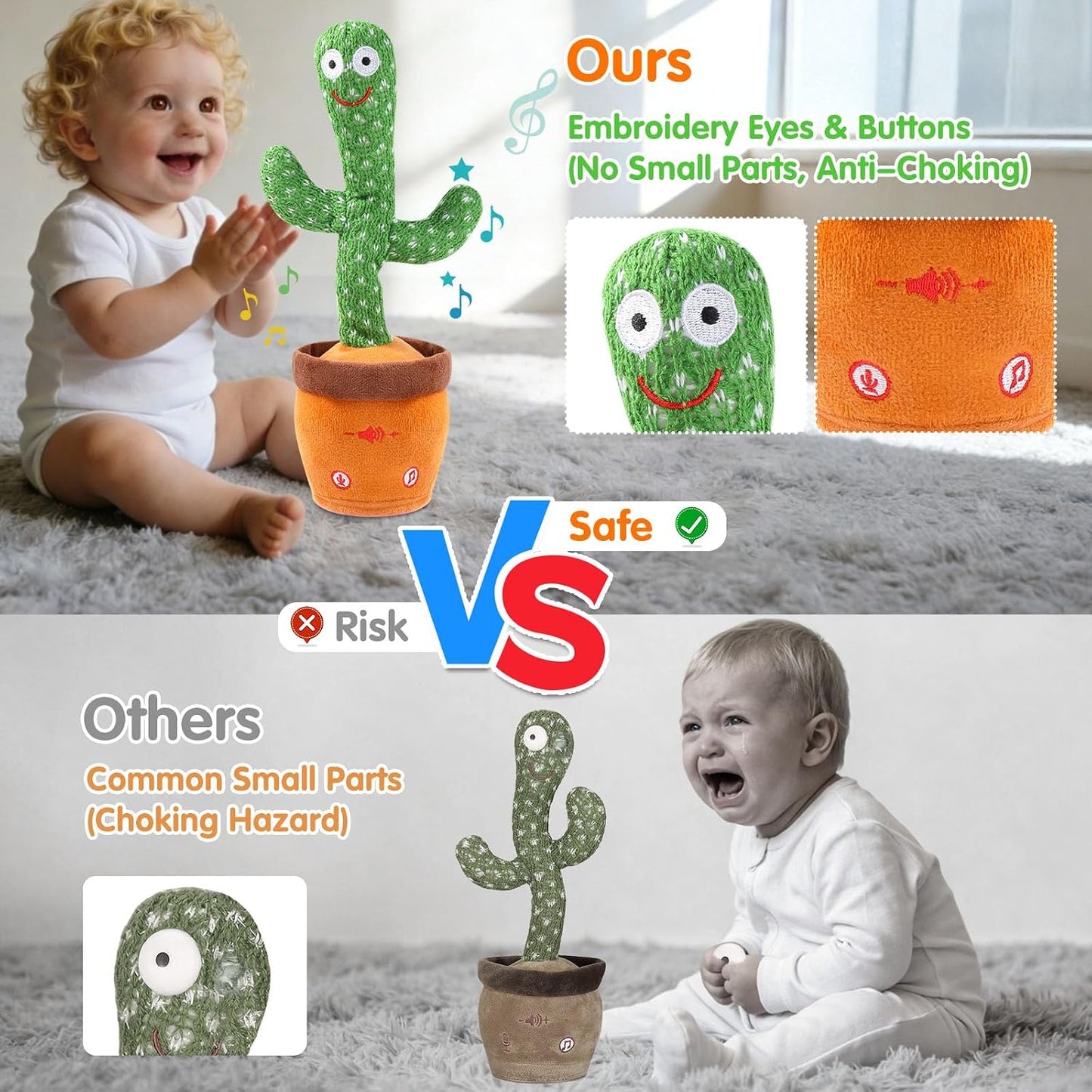 Dancing Talking Cactus Toy, Singing Cactus Baby Toy Stuffed Animals