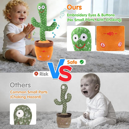 Dancing Talking Cactus Toy, Singing Cactus Baby Toy Stuffed Animals