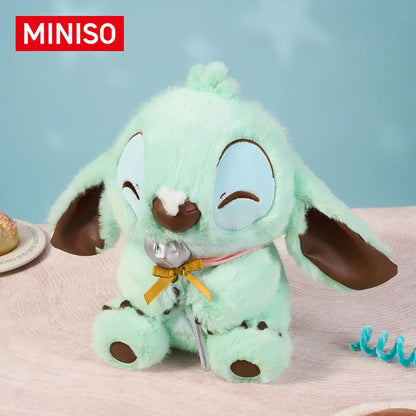 Disney Stitch Sitting Plush Figure, Cute Mint Green Seated Stuffed Doll, Soft Fluffy Stitch Toy, Adorable Gift for Kids & Friends