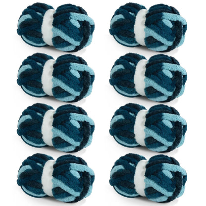 HOMBYS Tie-Dye Chunky Chenille Yarn - 8-Pack Super Bulky Crafting Supplies for Hand Knitting, Oversized Crochet Projects, DIY Crafts with Softness, Maker Flowers Mini Gift Garland, Chunky Yarn, Oversized Crochet Yarn -- Ornament