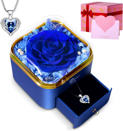 Rose Gifts for Mom, Preserved Eternal Flowers Rose Gifts for Women Wife Girlfriend on Mothers Day Anniversary Birthday Gifts for Women